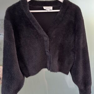 & Other Stories Black Textured Cardigan